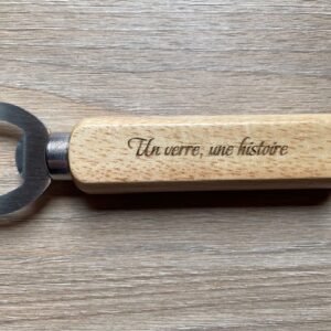Décapsuleur en bois personnalisé gravure laser
