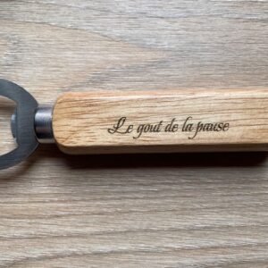 Décapsuleur en bois personnalisé gravure laser