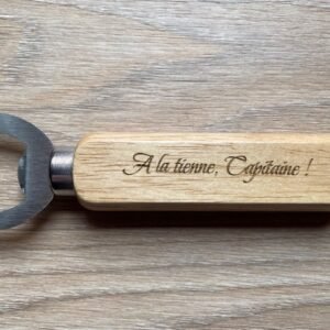 Décapsuleur en bois personnalisé gravure laser