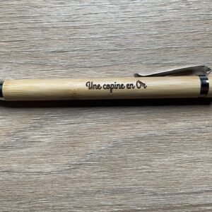 Stylo en bois personnalisé avec gravure fine