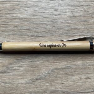 Stylo en bois personnalisé avec gravure fine