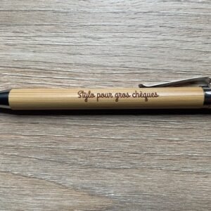 Stylo en bois personnalisé avec gravure fine