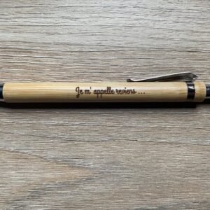 Stylo en bois personnalisé avec gravure laser sur bambou