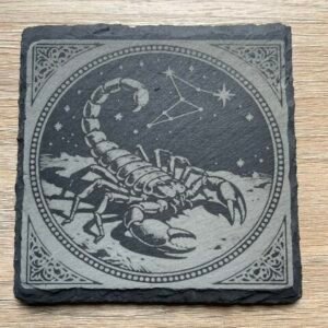 Gravure laser sur ardoise gravé Poisson personnalisé.